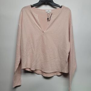 Socialite Pink V-Neck Long Sleeve